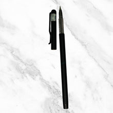 Slim Matt Black Ball Pen – Silver Grip | Blue Ink | Openable | BallPenBazaar