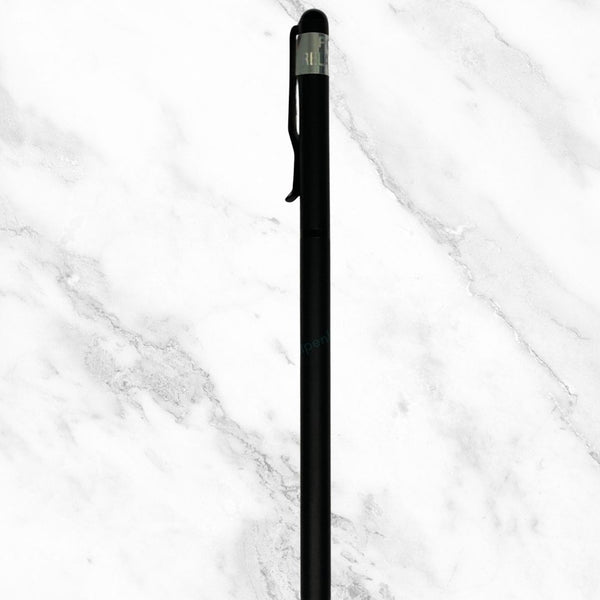 Slim Matt Black Ball Pen – Silver Grip | Blue Ink | Openable | BallPenBazaar