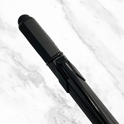 Stylish Black Mobile Touch Ball Pen – Twist Mechanism | Blue Ink | Black Clip