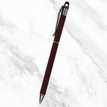 Maroon and Silver Mobile Touch Ball Pen – Blue Ink | BallPenBazaar