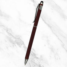Stylish Maroon Mobile Touch Ball Pen – Twist Mechanism | Blue Ink | Silver Clip