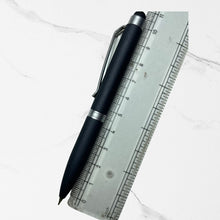 Stylus Matte Gunmetal Mini Ball Pen with Silver Clip | Premium Twist Mechanism | Smooth Blue Ink | Compact Stylish Pen