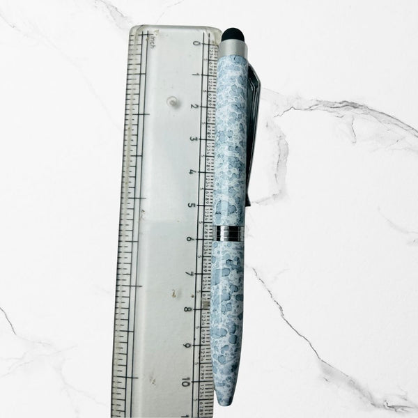 Stylus Metallic Glossy White Designer Mini Ball Pen with Silver Clip | Twist Mechanism | Smooth Blue Ink – BallPenBazaar