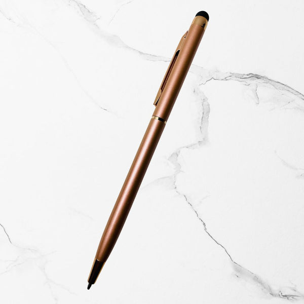 Stylus Rose Gold Ball Pens Pack of 3 | Premium Glossy Twist Pens | BallPenBazaar