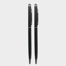 Glossy Black Color Stylus Ball Pen – Twist Mechanism | Blue Ink | Professional Look | Set of 2