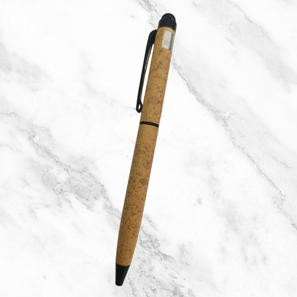 Wooden Color Mobile Touch Ball Pen with Black Clip – Twist Mechanism | Smooth Writing with Glycer 0.6mm Blue Ink