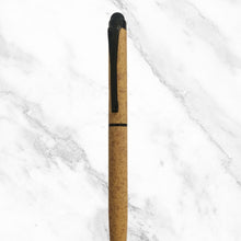 Wooden Color Mobile Touch Ball Pen with Black Clip – Twist Mechanism | Smooth Writing with Glycer 0.6mm Blue Ink