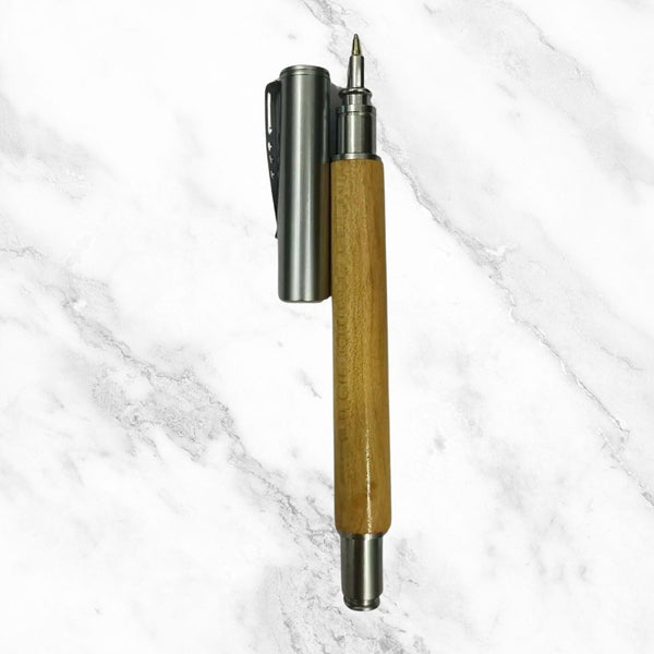 Wooden Roller Pen – Premium Openable Design | Blue Ink Roller Refill