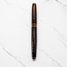Ballpen Bazaar  Ballpen Bazaar Metallic Glossy Dark Blue Designer Grid Ball Pen with Copper Clip | Openable Cap | Blue Ink | 1 Pen with 1 Extra Blue Refill | Premium Metal Writing Pen for Office, Students, Business, Executive Gifting with Name Engraving