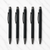 Ballpen Bazaar Set of 05 Matt Black Colour Body with Gunmetal Colour Clip Click Mechanism Ball Pen | Blue Ink | Premium Metal Writing Pens | Pack of 5