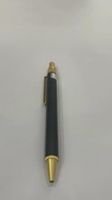 Elegant Black Metal Ball Pen – Gold Clip and Click Action for Smooth Writing