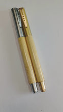 Ballpen Bazaar Set of 2 Wooden Finish Ball Pens with Gold & Silver Caps | Openable Mechanism | Blue Ink | Premium Writing Pens