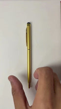 Ballpen Bazaar Set of 3 Stylus Metallic Glossy Gold Ball Pens | Gold Clip | Twist Mechanism | Smooth Blue Ink | Premium Metal Ballpoint Pens